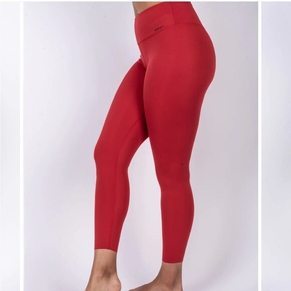 BIRDIEBEE SIZE XL RED HIGH WAIST 7/8 LEGGINGS BELLA TWINS DIVAS - Picture 1 of 8